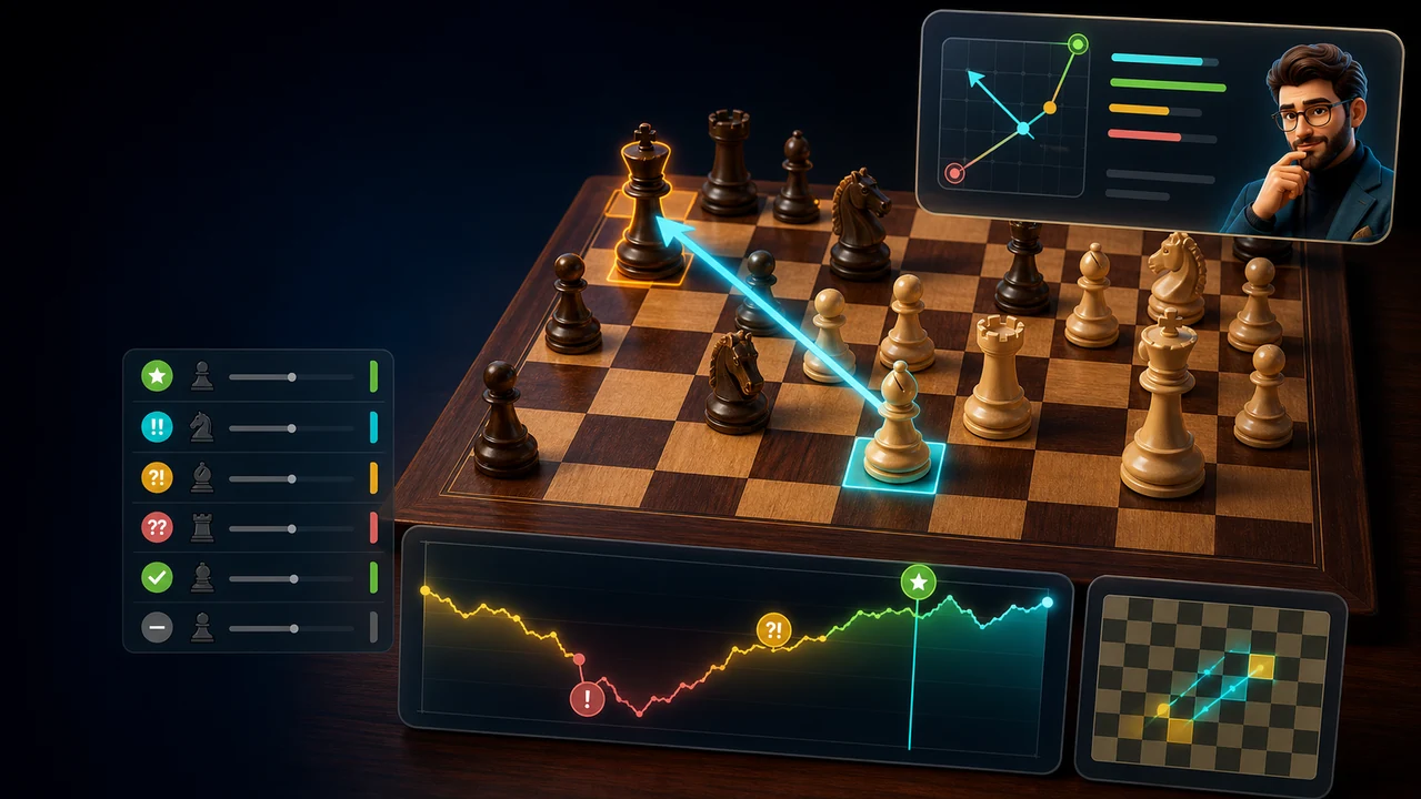 Lumichess Play Online screen: a chess board with player nameplates, a time-control tile, and a Powered by Lichess label